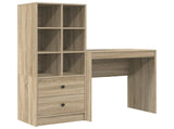 Desk with Drawer with Shelf with Storage 2 pcs Sonoma Oak 3337307