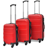 Three Piece Hardcase Trolley Set Red 45.5/55/66 cm 91143