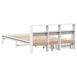 Bookcase Bed without Mattress White 140x200 cm Solid Wood Pine 3309810