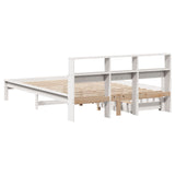 Bookcase Bed without Mattress White 140x200 cm Solid Wood Pine 3309810