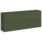 ZNTS Planter Olive Green 200x40x80 cm Cold-rolled Steel 860727