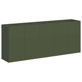 Planter Olive Green 200x40x80 cm Cold-rolled Steel 860727