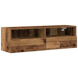 TV Wall Cabinet 2 pcs Old Wood 100 x 30 x 30 cm Engineered Wood 862189