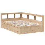 Bookcase Bed without Mattress 120x190cm Solid Wood Pine 3324478