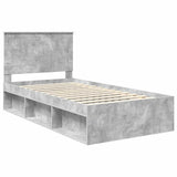 Bed Frame Concerte Grey 100 x 200 cm Solid Pine Wood 3411049