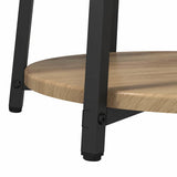 Side Table Set with Shelf 2 pcs Artisan Oak and Black 869707