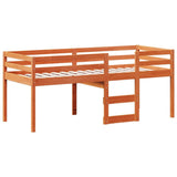High Sleeper Bed without Mattress Wax Brown 75x190 cm Small Single Solid Wood Pine 3282021