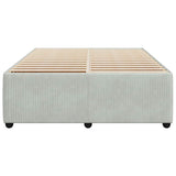 Bed Frame without Mattress Light Grey 140x190 cm Velvet 3285006
