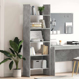 Book Cabinet Concrete Grey 60x35x180 cm Engineered Wood 803411