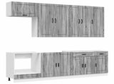 Kitchen Unit PORTO 8 pcs Grey Sonoma Engineered Wood 3438169
