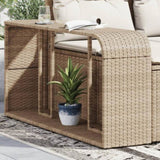 Storage Shelves 2 pcs Beige Poly Rattan 366070