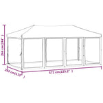 ZNTS Folding Party Tent with Sidewalls Taupe 3x6 m 93554