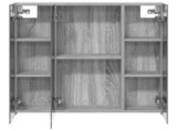 Bathroom Mirror Cabinet Grey Sonoma 70 x 14.5 x 70 cm 889092