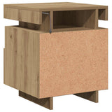 Bedside Cabinets with LED Lights 2 pcs Artisan Oak 40x39x48.5 cm 857661