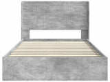 Bed Frame with Storage and Headboard Concrete Grey 75 x 190 cm 3414070