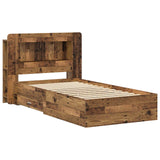 Bed Frame with Storage Old Wood 80 x 200 cm Engineered Wood 3433810