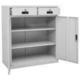 Office Cabinet Light Grey 90x40x102 cm Steel 336410