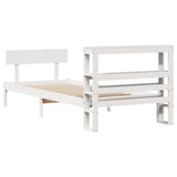 Bed Frame without Mattress White 90x200 cm Solid Wood Pine 3305795