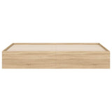 Bed Frame with Drawers without Mattress Sonoma Oak 160x200 cm 3207261