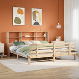 Bookcase Bed without Mattress 200x200cm Solid Wood Pine 3322765