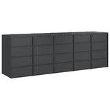 Wheelie Bin Storage for 5 Bins Anthracite 340 x 77.5 x 115.5 cm 3394781