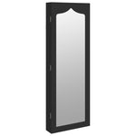 ZNTS Mirror Jewellery Cabinet Wall Mounted Black 37.5x10x106 cm 353227