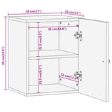 Bathroom Wall Cabinet 38x33x48 cm Solid Wood Mango 356911