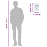 Key Box with Magnetic Board White 30x20x4 cm 322778