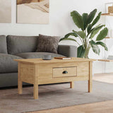 Coffee Table with Drawer BODO Honey Brown 100 x 55 x 45.8 cm 42023483