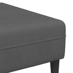 Fabric Sofa with Cushion Dark Grey Corduroy fabric 3335132