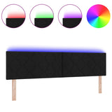 ZNTS LED Headboard Diamond Blocks Design Black 180 cm Fabric 3338241