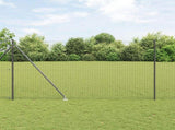 Ground Spike Fence Post 26 pcs Grey Powder-Coated Steel 3350197
