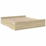 Bed Frame with Drawers without Mattress Sonoma Oak 180x200 cm Super King 3280274