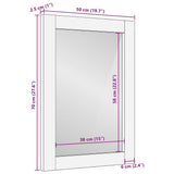 Wall Mirror Rectangular 70 x 50 cm Engineered Wood and Glass 4018111