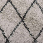 ZNTS Shaggy Rug High Pile Modern Beige and Anthracite Ø 280 cm 375403