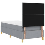 Box Spring Bed with Headboard Light grey 90 x 190 cm Fabric 3339658