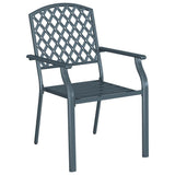 Garden Chair 2 pcs Anthracite 56 x 65 x 89 cm Steel 362775
