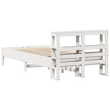 Bed Frame without Mattress White 120x190 cm Small Double Solid Wood Pine 3306166