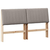 Upholstered Headboard Taupe 150 cm Solid Pine Wood 879392