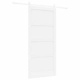 Sliding Door ORKDAL White 93 x 202 cm Solid Pine Wood 3333711