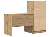Desk with Drawer with Shelf with Storage 2 pcs Artisan Oak 3337352