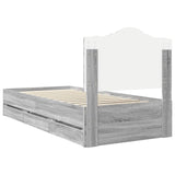 Bed Frame with Drawer Grey Sonoma 90 x 200 cm Engineer Wood 3413455