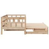Daybed with Trundle and Drawers without Mattress 80x200 cm 3302209