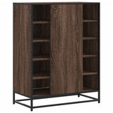 Shoe Cabinet Brown Oak 75x38x97.5 cm Engineered Wood and Metal 3300869