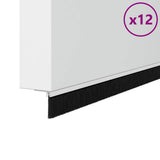 Screw-on Door Brush Seals 12 pcs White 100 cm Aluminium Alloy 42019554