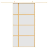 Sliding Door Gold 102.5x205 cm Frosted ESG Glass and Aluminium 155195