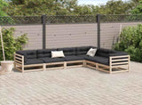 6 Piece Garden Sofa Set Solid Wood Pine 3299452