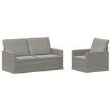 Sofa Set 2 pcs Light Grey Velvet 3433203