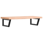 Basin Shelf Wall Mounted Steel and Solid Wood Beech 3302439
