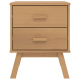 Bedside Cabinet OLDEN Brown Solid Wood Pine 358582